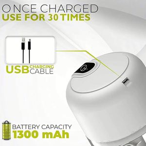 Trend Electric USB Mini Multi-Use Fruit <b>Vegetable</b> Garlic Grater <b>Chopper</b> Stainless Steel Blade 250ml Capacity Eco-Friendly Tool - Product Image 3