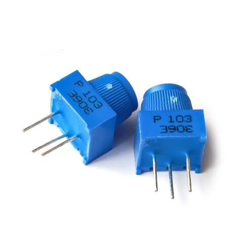 3386P-1-103 10K 1K 2K 5K 10K 20K... 0.5W, 1/2W PC Pins Thông Qua Lỗ Tông Đơ Chiết Gốm Kim Loại 1 Lần Lượt Hàng Đầu Điều Chỉnh