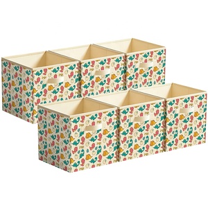 Thấp moq nhà máy tùy chỉnh bền có thể gập lại phim hoạt hình in lưu trữ Cubes trẻ em hộp vải có thể gập lại <span class=keywords><strong>Cube</strong></span> lưu trữ đồ chơi cho trẻ em - Product Image 1