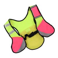 Gilet de sécurité réfléchissant à haute visibilité avec bretelles élastiques en maille et boucle réglable pour la course à pied, le cyclisme, la moto et la nuit