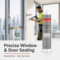 Scellant silicone neutre Sanvo 300ml, résistant aux intempéries, pour la construction, le travail du bois, la liaison, étanchéité haute résistance pour fenêtres, portes, OEM