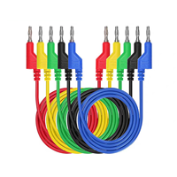 4mm Brass Banana Plug Multimeter Test Leads Cable Kit 100cm Corrosion-resistant Durable Alligator Clips for Industrial