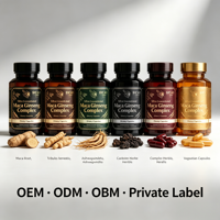 OEM ODM Vente en gros 10000mg Maca Panax Ginseng Capsules végétariennes 60 Capsules Maca Noire Rouge Jaune Tribulus Ashwagandha Complément Alimentaire