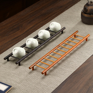 Bamboo <b>Teacup</b> Holder 4in Wide Traditional Style Eco Friendly Cup Rack Tea Ceremony Accessory - Product Image 5