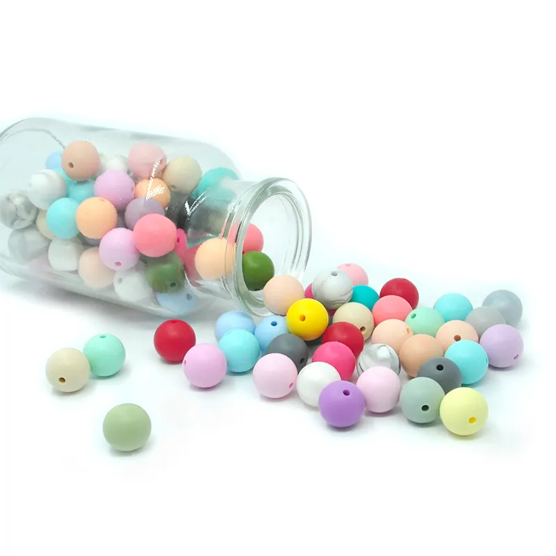 Силиконовые свободные шарики для оптом BPA бесплатное Силиконовое Зубное бусины для изготовления ювелирных изделий