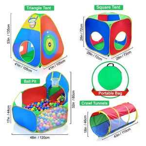 Meilleur <span class=keywords><strong>cadeau</strong></span> d'anniversaire pour les tout-petits, garçons et filles Jouet de sport-Tunnels de tente de jeu souples et fosse à balles pour bébé de 1 à 5 <span class=keywords><strong>ans</strong></span> - Product Image 4