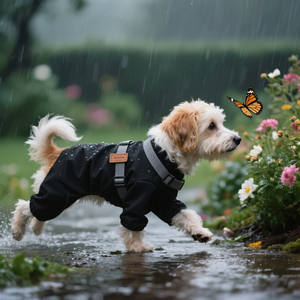 Chaqueta de lluvia de poliéster Joymay OEM/ODM para animales grandes para el verano para Labrador Golden Retriever pastor alemán razas de perros Husky - Product Image 1