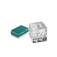 Dés de grande taille en acrylique transparent HD à bords nets, accessoire de jeu de table pour boîtes de nuit