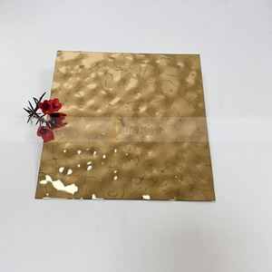 M198 Black Titanium Rose Gold 304/316 Stainless Steel Plate Hammered Water Ripple Decorative Bending Cutting Welding Custom - Product Image 2