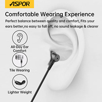 Écouteurs filaires stéréo Hi-Fi USB-C ASPOR A256 avec microphone HD pour Phone 15/16