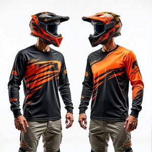 Maillot de moto personnalisé et durable, maillot de descente, coupe automatisée, maillot de course moto <span class=keywords><strong>MX</strong></span> VTT, vêtements de moto - Product Image 4