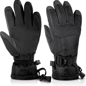 Gants de ski et de snowboard d'hiver en cuir imperméables, résistants au froid, en velours épais, pour sports de plein air, gants chauds de cyclisme - Product Image 2