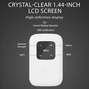 เราเตอร์พกพา <span class=keywords><strong>MF833</strong></span> 4G LTE WiFi พร้อมช่องใส่ซิมการ์ด รองรับ SOHO ใช้ไฟร์วอลล์และ VPN ความเร็ว 300Mbps - Product Image 4