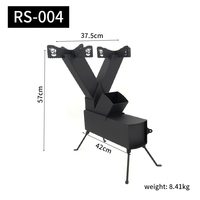 Réchaud à bois portable à 2 brûleurs en acier au carbone, pliable et réglable, pour la cuisson en extérieur et le camping