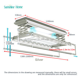 Ceiling Mounted Automation Drying Rack Lifting Electric <b>Cloth</b> Laundry <b>Hanger</b> Airer Hanging System - Product Image 4
