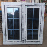 Fenêtres design moderne UPVC double vitrage fenêtre battante en PVC avec grille