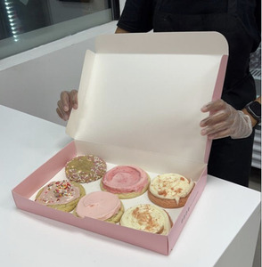 Boîte d'emballage de produits de boulangerie en papier carton de qualité alimentaire pliable de grande taille de qualité supérieure - Product Image 5