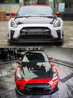 Kit carrosserie large style VRS pour Nissan GTR R35 2008-2016 – Nouveau pare-chocs avant et arrière, diffuseur, jupes latérales, capot, aileron arrière, garde-boue, kit carrosserie complet