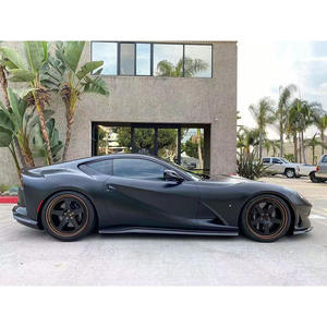Pour Ferrari 812 fibre de carbone pare-chocs avant lèvre jupe latérale diffuseur arrière évent garniture Kit carrosserie Superfast GTS mise à niveau vers Novi Style - Product Image 4