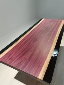 Nhựa Epoxy tim tím + Bàn ăn gỗ rắn thiết kế hiện đại Bàn cà phê nhựa Epoxy Chất lượng cao bàn hàng đầu - Product Image 6