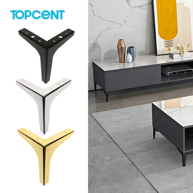 TOPCENT Möbel beine 13cm Moderne Metalls ofas und Sessel Ersatz dreieck Schrank füße