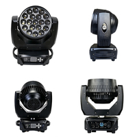 AOPU Martin MAC Aura 19x15W RGBW 4 en 1 LED Wash Zoom Moving Head Light, Luces de Escenario para DJ y Conciertos