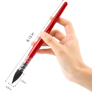 9 <span class=keywords><strong>pinceaux</strong></span> synthétiques pour peinture, manche en bois rouge OEM, excellents <span class=keywords><strong>pinceaux</strong></span> pour <span class=keywords><strong>aquarelle</strong></span>, <span class=keywords><strong>pinceaux</strong></span> serpillière pour la peinture - Product Image 4