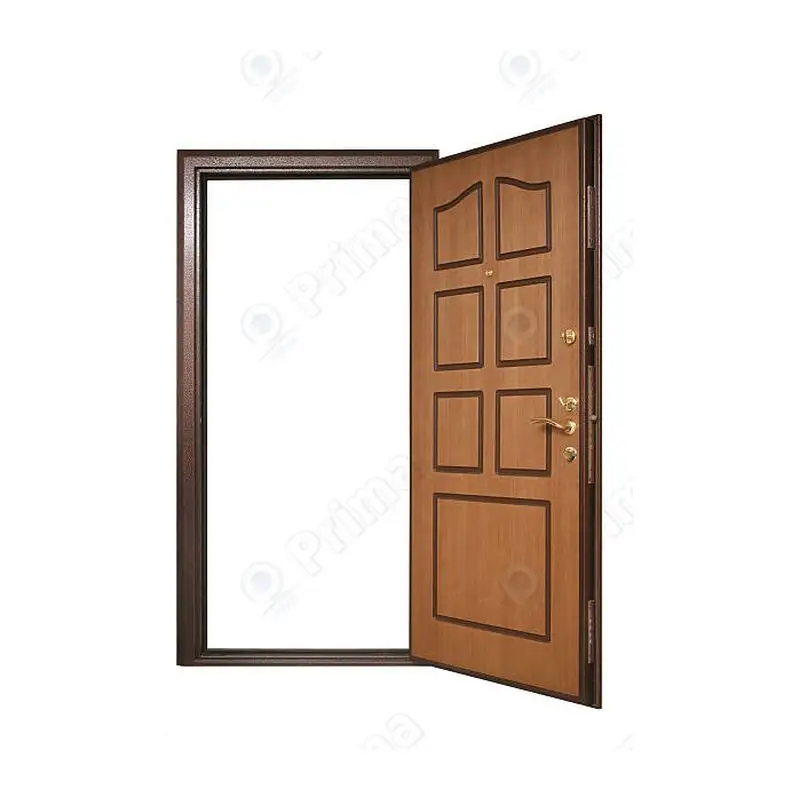 Prima diseño personalizado Ruber puerta de madera maciza Marco de puerta de madera perfil envuelto puerta de madera impermeable