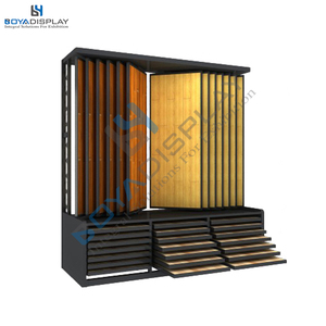 Nhà máy bán tùy chỉnh kích thước sàn gỗ hiển thị giá trang cuốn sách loại sàn gỗ Mẫu hiển thị đứng cho showroom - Product Image 1