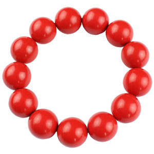 Cinnabar <b>Bracelet</b> 108 Beads Round <b>Ball</b> Unisex Gift Jewelry Ethnic Style Hangzhou Origin - Product Image 5