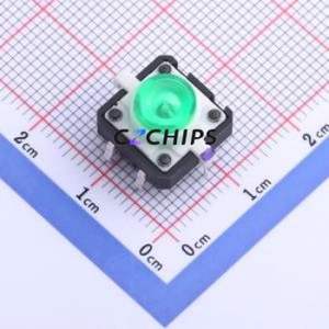 K6-1212A-04 Tactile Switch Through hole Component (THT),12x12mm Switch Single Pole Single Throw Round Button Through Hole 12mm - Product Image 1