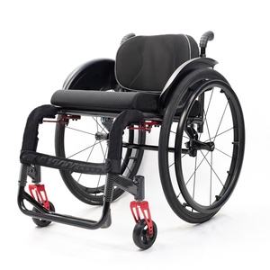 Silla de ruedas deportiva <span class=keywords><strong>manual</strong></span> de luz de ocio activa de aleación de aluminio portátil económica - Product Image 4