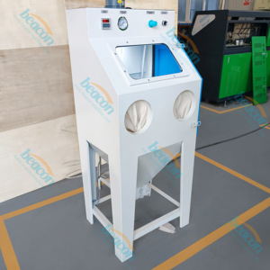 Factory Price SD-B Portable Automatic Small Sand Blast Cabinet Equipment Stainless Steel Sandblaster Turntable Dry Sandblasting