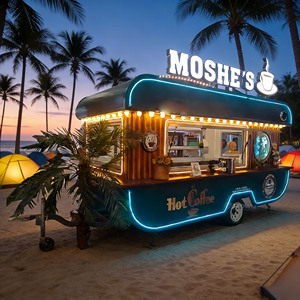 Customized Stainless Steel Mobile Food Cart Street Fast Food Vending <b>Trailer</b> with CE - Product Image 1