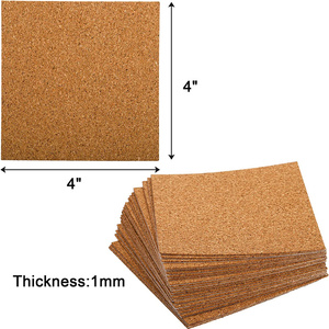 Coussinets en <span class=keywords><strong>liège</strong></span> autocollants <span class=keywords><strong>de</strong></span> 4 pouces, écologiques et fiables, carrés ou ronds, avec <span class=keywords><strong>feuille</strong></span> <span class=keywords><strong>de</strong></span> support - Product Image 3