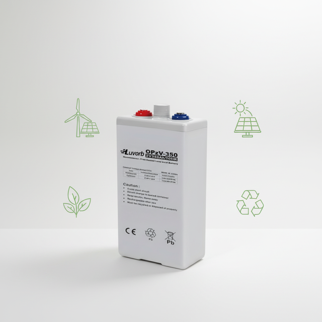 Luvorb Maintenance Free OPzV 2V 350Ah Deep Cycle Lead Acid Solar Gel Battery GFM350 for Home Appliances