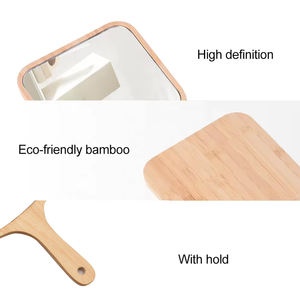 Профессиональный изготовленный на заказ односторонний портативный дорожный туалетный столик деревянное зеркало с рамкой Дизайн Ручное зеркало для макияжа - Product Image 5