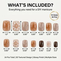 30 Uñas Postizas con Diseño 3D de Gotas de Agua, Uñas de Lujo al por Mayor, Personalizables, Reutilizables, Puntas de ABS de Fábrica