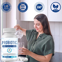 Complexe Probiotique pour la Gestion du Poids 68,2 Milliards d'UFC 10 Souches 60 Capsules Végétales Végétalien Sans OGM Testé en Laboratoire GMP Approvisionnement en Gros