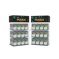 Vitrine de présentation en acrylique éclairée par LED pour comptoir, avec en-tête de marque personnalisée, présentoir de vente au détail lumineux