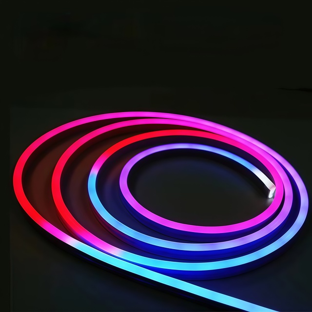 KCX DC12V/24V 6*12mm RGBIC Magic Color Addressable LED Silicone Neon Light Flexible Light Strip for Sign Decoration