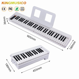 <span class=keywords><strong>Piano</strong></span> électronique pliant portable couleur <span class=keywords><strong>blanc</strong></span> noir 61, édition intelligente, <span class=keywords><strong>piano</strong></span> numérique pliable, <span class=keywords><strong>piano</strong></span> à clavier MIDI - Product Image 3