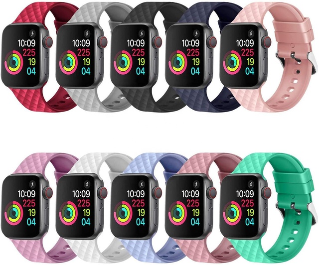 Vast Sun Rubber Strap for Watch 3/4/56/7 Generation Universal Diamond-shaped Sports Waterproof Unisex Fashion Design AP302