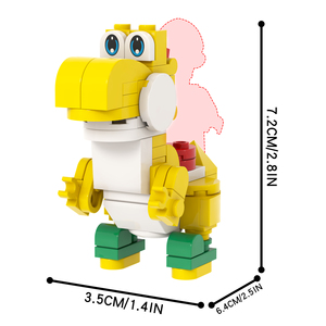 MOC1763-1772  <span class=keywords><strong>Mario</strong></span> Luigi <span class=keywords><strong>Kart</strong></span> <span class=keywords><strong>Yoshi</strong></span> Serie de Juegos, Bloques de Construcción de Plástico para Armar, Modelo Educativo Coleccionable, Regalo para Niños - Product Image 3