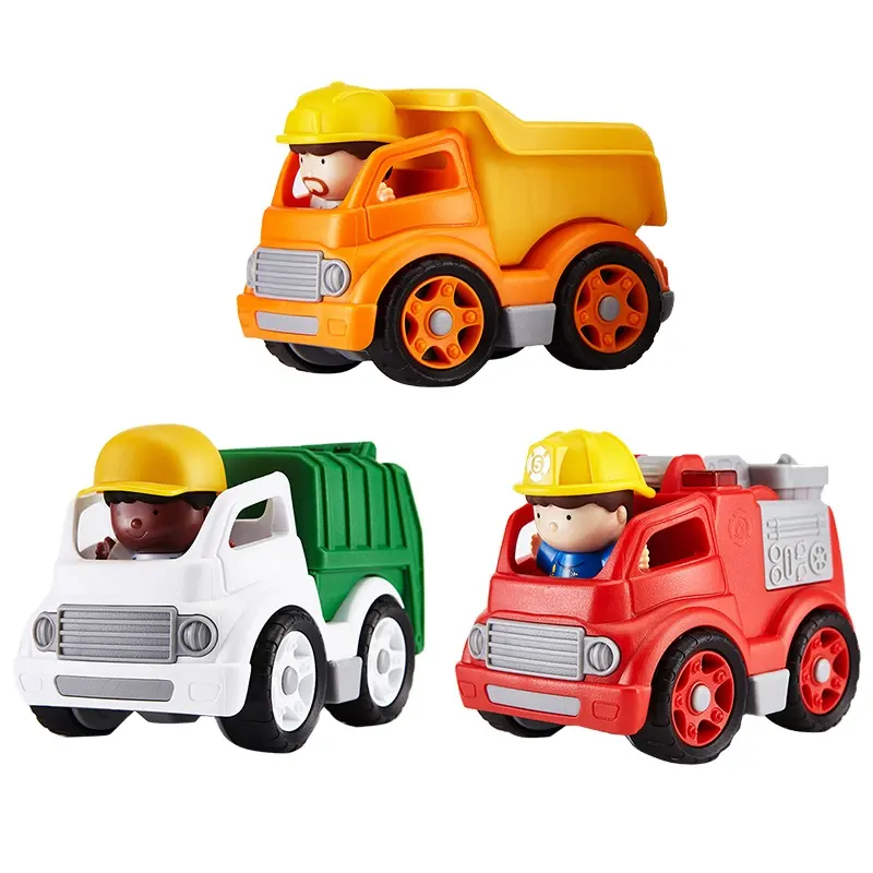 Playgo MINI WHEELS COMBO (DUMP TRUCK CITY BIN TRUCK FIRE ENGINE)