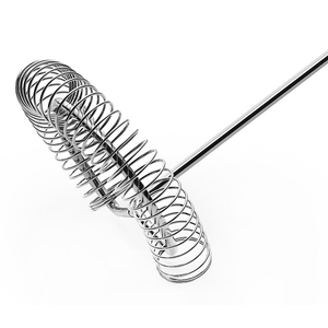 Blender manuel de <span class=keywords><strong>cuisine</strong></span>, petit, en acier inoxydable, batteur rotatif à pression manuelle, <span class=keywords><strong>fouet</strong></span> écologique pour remuer - Product Image 2