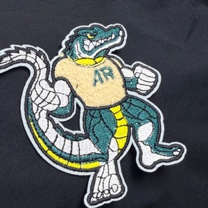 Patch brodé en tissu chenille style universitaire, motif crocodile 3D, lavable plus de 100 fois, pour vêtements - Product Image 2