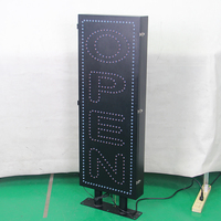 Télécommande sans fil panneau d'affichage LED double face extérieur étanche boîte à lumière LED OPEN lampe à lettres porte panneau d'affichage vertical