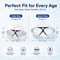 Tulkunsports Vente en gros G7500 Lunettes de natation à grande monture pour adultes et enfants, vision large, anti-buée, anti-UV, étanches, en silicone écologique, personnalisables