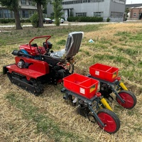 Motoculteur agricole rotatif de 25 CV, micro-tracteur à chenilles télécommandé pour petites exploitations